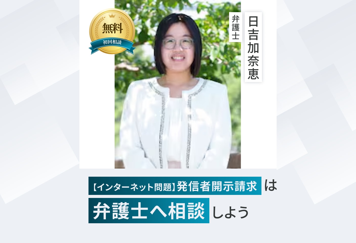 日吉 加奈恵弁護士の発信者開示請求についての詳細ページ