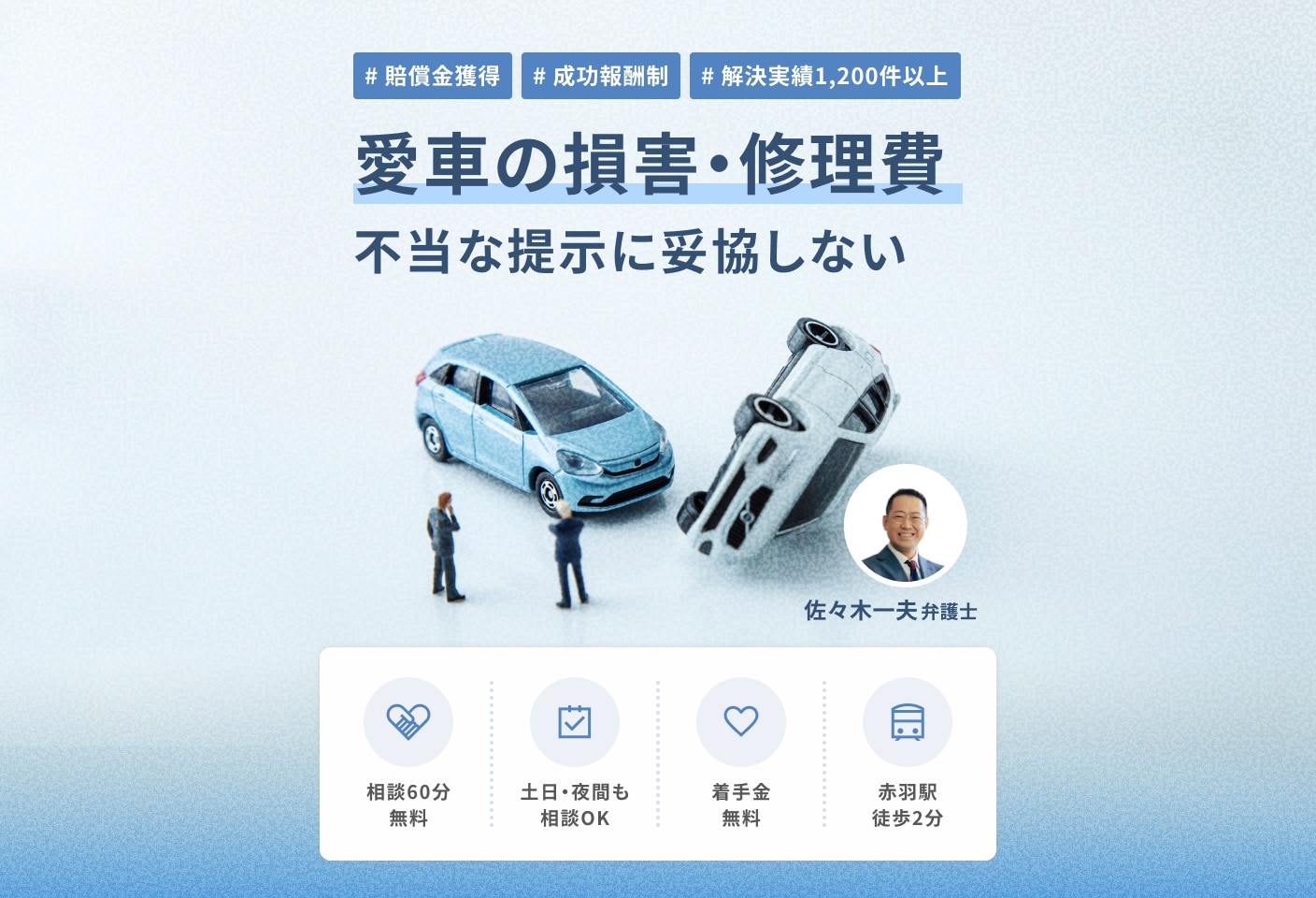 佐々木 一夫弁護士の物損事故についての詳細ページ
