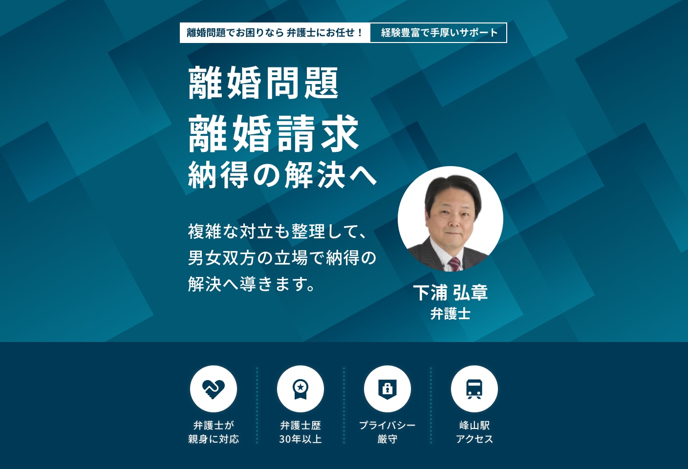 下浦 弘章弁護士の離婚請求についての詳細ページ