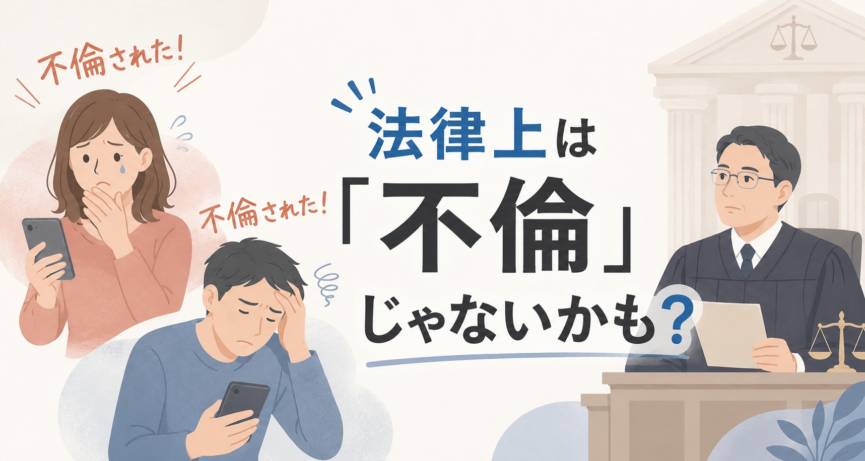 不倫が不貞行為や浮気と必ずしも同じでないことを示した図