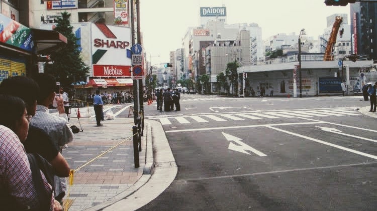 事件当日の秋葉原の様子（渋井哲也撮影）